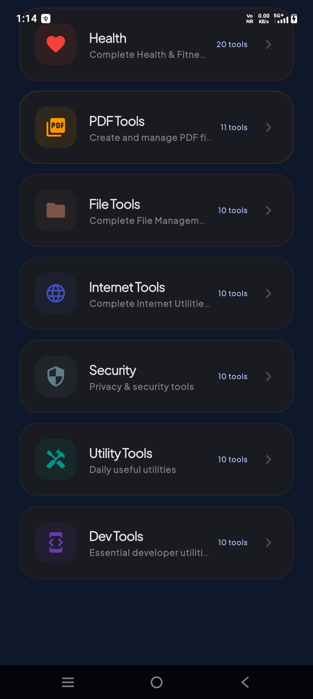 Extended Tools Matrix Full Screen View